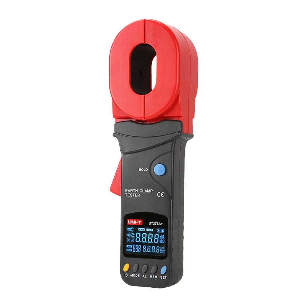 Pinza amperimétrica para medir la resistencia de tierra - Pantalla EBTN hasta 1000 cuentas - Medición de corriente de fuga hasta 30A - Medición de resistencia de tierra hasta 1000Ω - Calibración automática | Rango automático - Alarma de límite