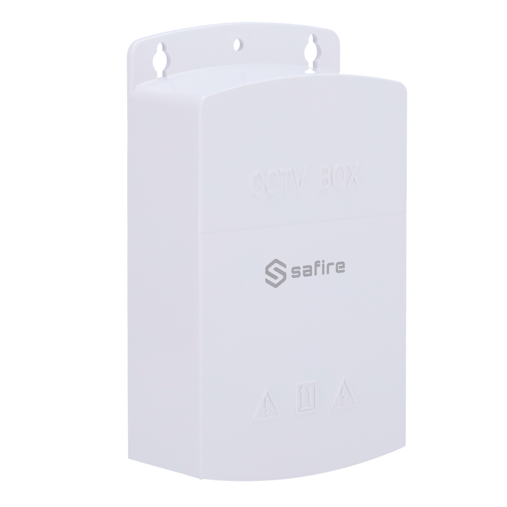 Safire Extensor PoE de Exterior - Amplía alcance alimentación PoE hasta 650 metros - 2 puertos PoE Out + 1 Uplink RJ45 PoE In - IEEE 802.3 af/at/bt - Potencia de salida máxima 60 W - Puertos 10/100 Mbps