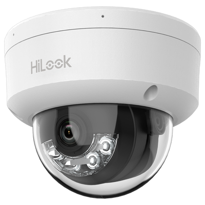 HiLook - Telecamera Dome IP - Risoluzione 6 Megapixel (3200x1800) - Ottica 2.8 mm | Microfono integrato - Luce ibrida 30 m | PoE IEEE802.3af - Rilevamento del movimento 2.0 | IP67 | IK08