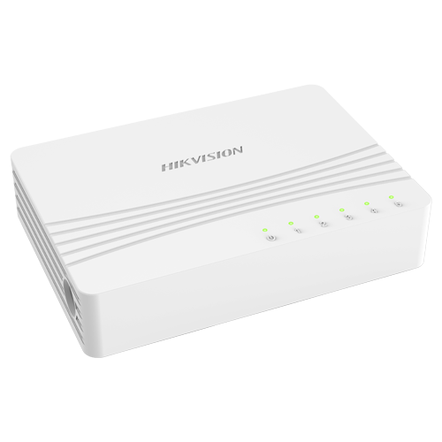 Interruttore da tavolo Hikvision - 5 porte RJ45 - Velocità 10/100/1000 Mbps - Plug & Play - Basso consumo