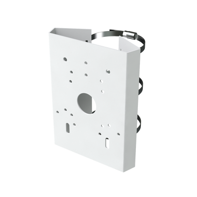 Staffa per pali/lampioni Safire Smart - Per telecamere dome motorizzate - Diametro 118~140 mm - Produzione in acciaio laminato SPCC - Colore bianco - Passacavo