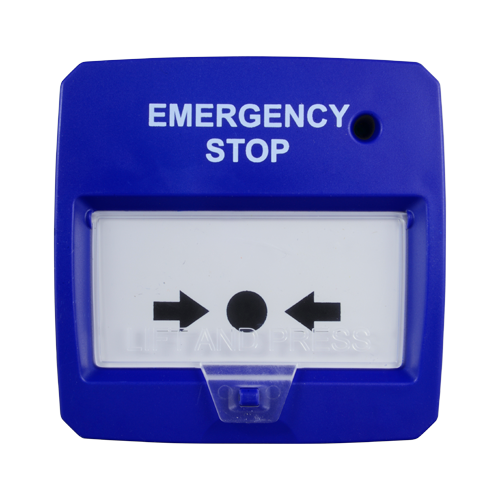 Pulsante di reset - Specifico per pannello antincendio - Arresto di emergenza - Indicatore LED - Installazione in superficie - Riattivato manualmente o con chiave