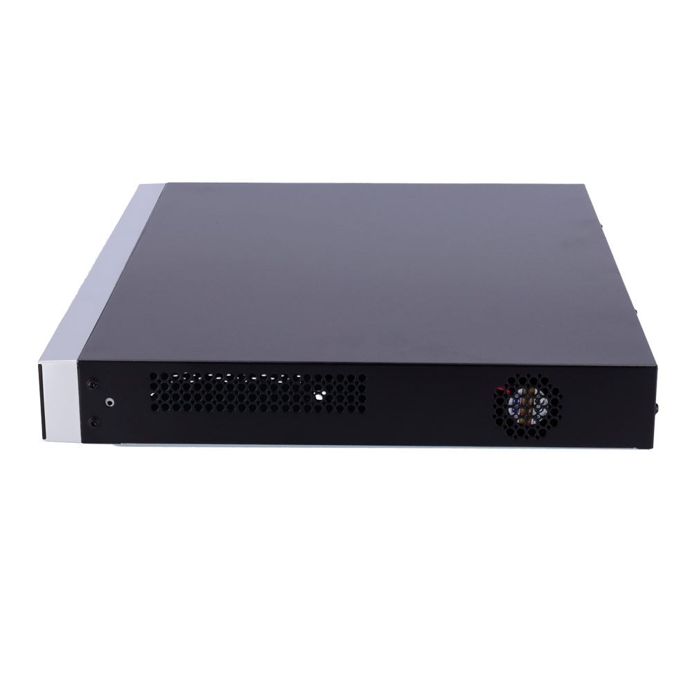 NVR para cámaras IP - Vídeo de 8 CH / Compresión H.265+ - Resolución máxima 8.0 Mp - Ancho de banda 80 Mbps - Salida HDMI 4K y VGA - Permite 2 discos duros