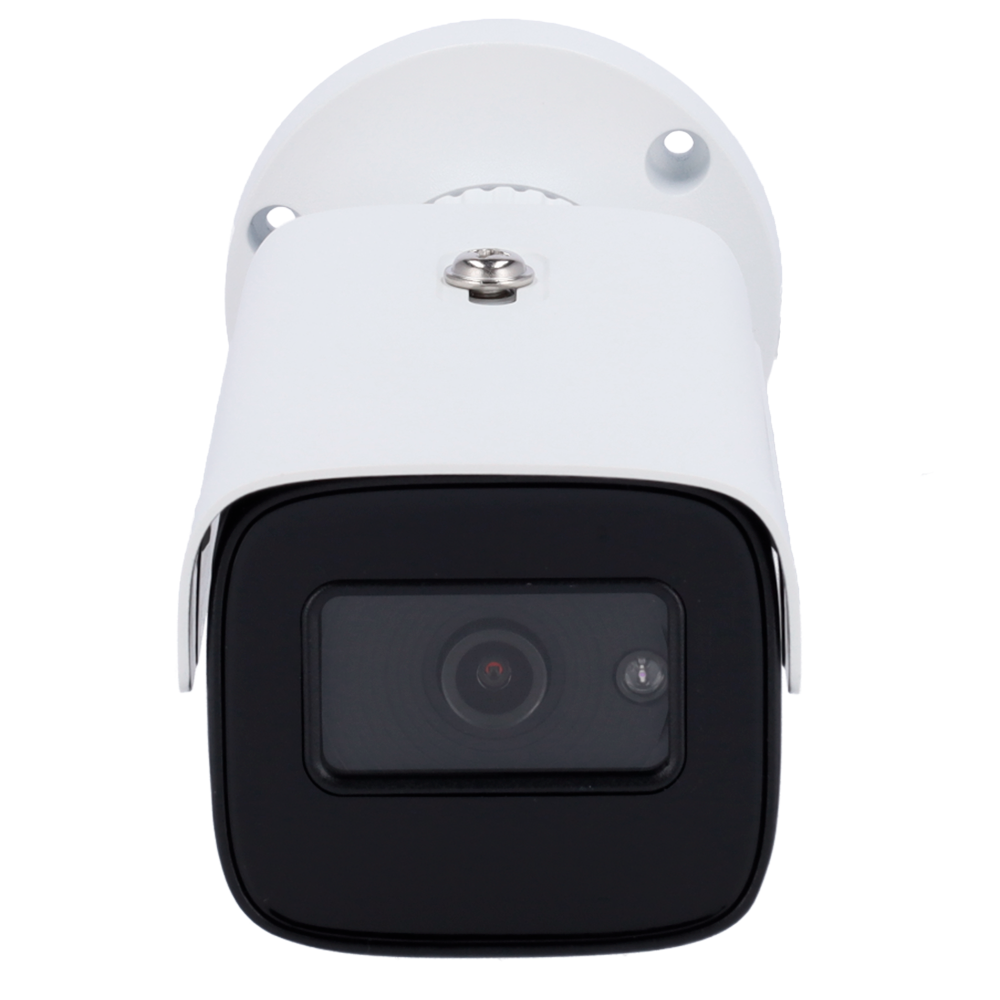 Safire Smart - Telecamera Bullet IP gamma E1 Intelligenza Artificiale - Risoluzione 4 Megapixel (2566x1440) - Ottica 3.6 mm | Microfono integrato | IR 50m - IA: Classificazione di persone e veicoli - Waterproof IP67 | PoE (IEEE802.3af)
