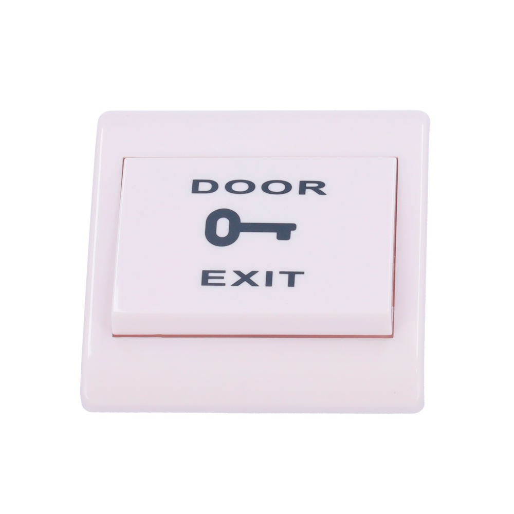 Pulsante di liberazione porta - Doppia funzione: NO/NC - Per incassarlo nella scatola del meccanismo - Misure 88x88x20 mm - Uso professionale - Realizzato in plastica