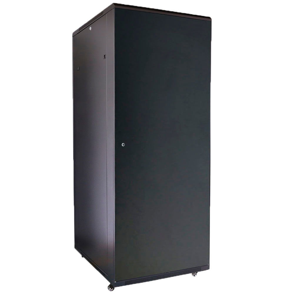 Armadio rack per pavimento - Fino a 42U rack da 19" - Fino a 800 Kg di carico - Con ventole e passacavi - 4 ventole, 2 vassoi e PDU 6 prese - Fornito assemblato