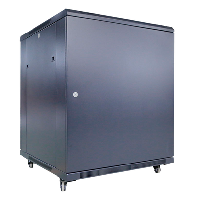 Armadio rack per pavimento - Fino a 18U rack da 19"(800*800) - Fino a 800 Kg di carico - Con ventole e passacavi - 4 ventole, 2 vassoi e PDU 6 prese - Non assemblato