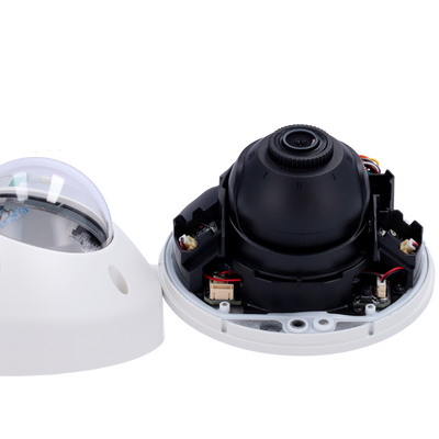 Cámara IP de 8 Megapíxeles - CMOS de escaneo progresivo 1/2.8″ - Compresión H.265+ / H.265 - Lente fija 2.8 / WDR - Detección de movimiento 2.0 - Resistente al agua IP67, antivandálico IK08