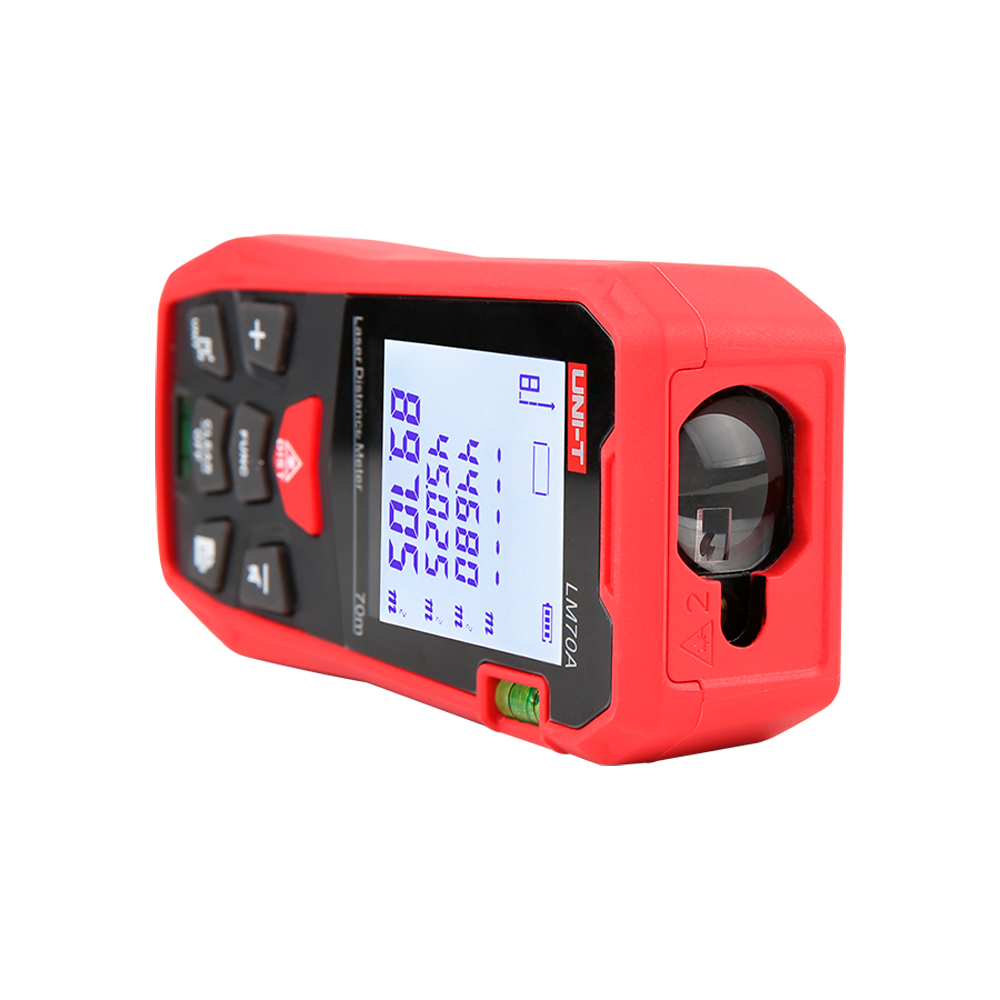 Laser distance measurer - Range up to 100 m with pinpoint accuracy - Measurement of length, area, volume - Ergonomic and comfortable design - Storage of up to 99 data sets - Contains a spirit level