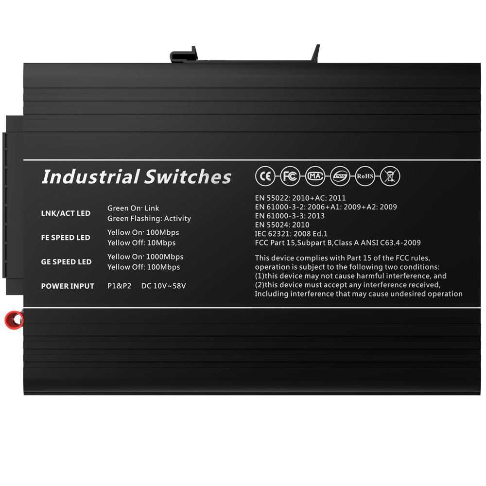 Switch PoE White Label - Montaggio su guida DIN - 24 Porte Gigabit + 4 SFP Gigabit - 90W porte 1-2 23-24/30W porte 3-22 /Max 360W - IEEE802.3af/at/bt | PoE/PoE+/Hi-PoE - VLAN/STP/RSTP/MSTP/ERPS/SNMP/ACL - Static LAG/IGMP Snooping/DHCP Snoop/802.1x