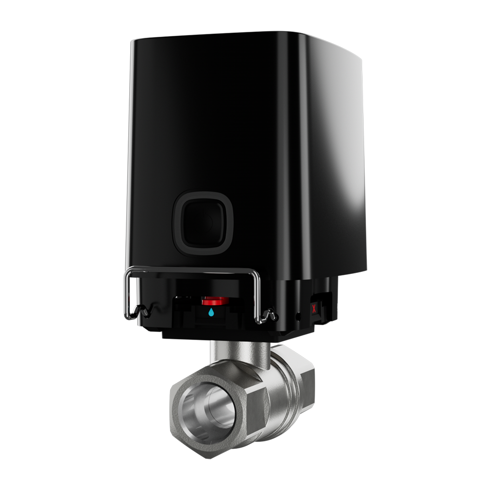 Válvula de cierre de agua - Válvula Bonomi de 1" (DN 25) - Compatible con tuberías de agua fría y caliente - Cierre de la válvula en menos de 5 segundos - Soporta escenarios de automatización - Alimentación: 4 pilas CR123A o 7,5 ~14 VDC