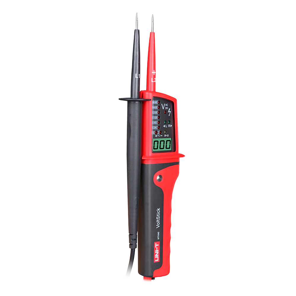 Pen voltage meter with LCD display - AC and DC voltage measurement - Acoustic warning and visible LED for continuity - Waterproof IP65 - Continuity test - Neutral or live cable indicator