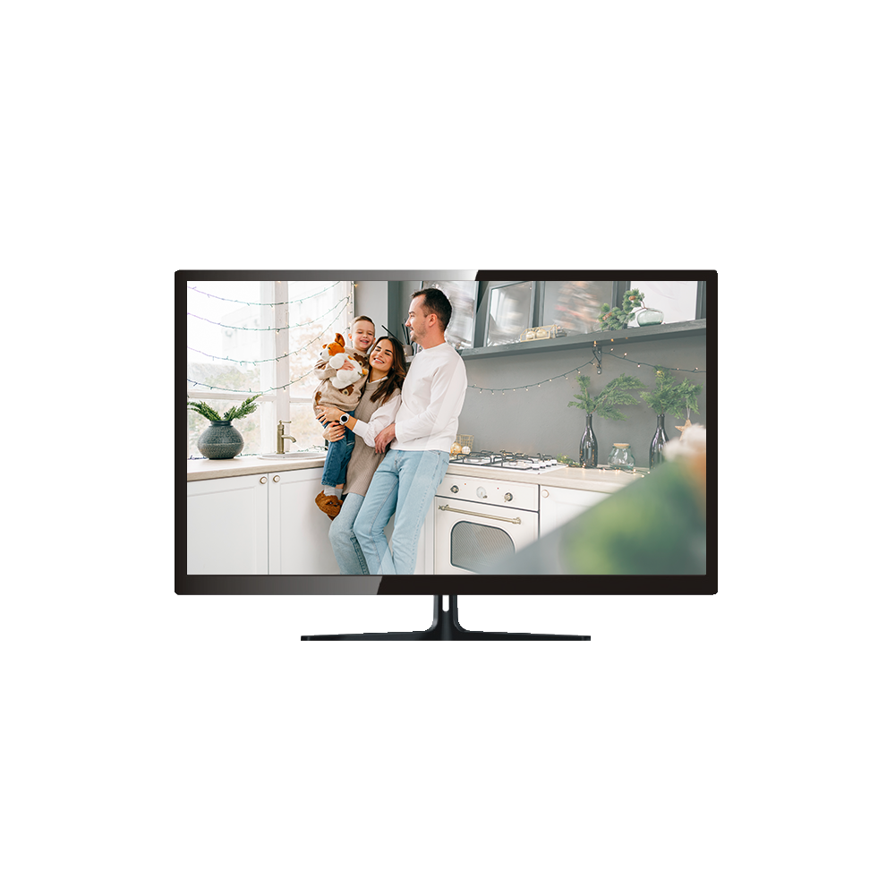 Monitor SAFIRE LED 32" - Progettato per la videosorveglianza 24/7 - Risoluzione 4K (3840x2560) - Formato 16:9 | PIP/POP/QUAD display - Ingressi: 3xHDMI, 1xDP - Uscite: 1xAudio