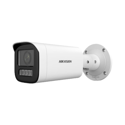 Hikvision - Cámara Bullet IP gama CORE - Resolución 6 Megapixel (3200x1800) - Lente varifocal motorizada 2.8~12 mm - Luz híbrida alcance 50 m | PoE | Alarmas | Audio - Detección de movimiento 2.0 | Impermeable IP67