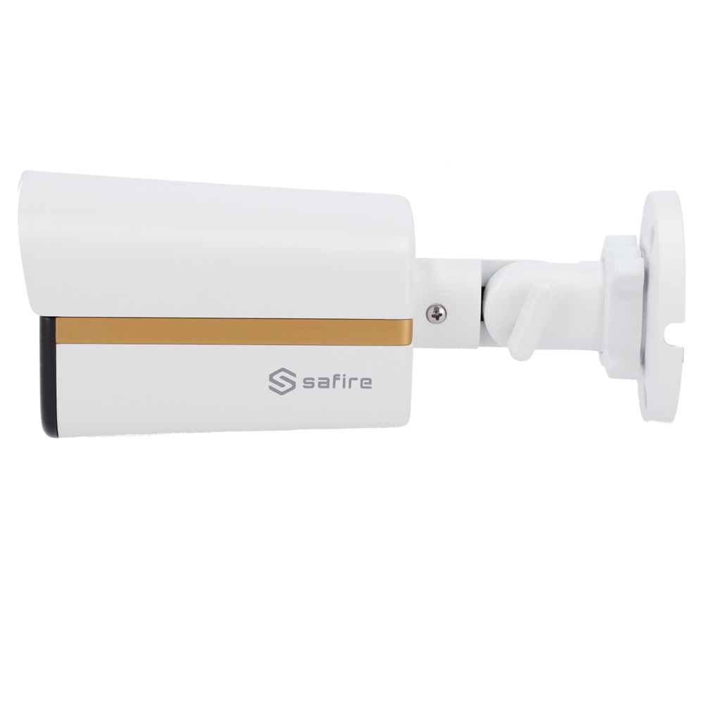 Cámara Bullet Safire Gama ULTRA - Salida HDTVI - CMOS Night Color 8Mpx - Lente de luz blanca 2.8 mm Alcance 40m - WDR (130 dB) | 3D DNR - Resistente al agua IP67 | PoC.at