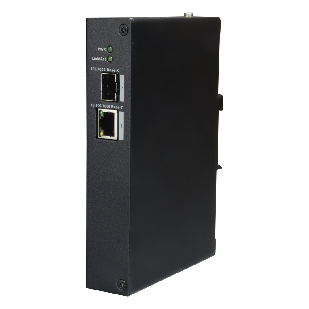 X-Security - Switch da tavolo - 1 puerto1 RJ45 + 1 Porta SFP fibra - Velocità 100/1000 Mbps - Plug & Play - Tecnologia di risparmio energetico