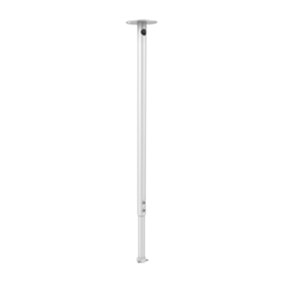 Extendable ceiling mount - For dome cameras - Suitable for outdoor use - White color - Compatible with Hikvision - Cable pin
