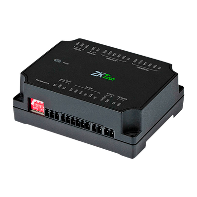Controlador de acceso extensor - Acceso con tarjeta o contraseña - Comunicación RS485 - 2 lectores Wiegand - Salida de relé para 1 puerta - Requiere controlador maestro ZK-C2-260