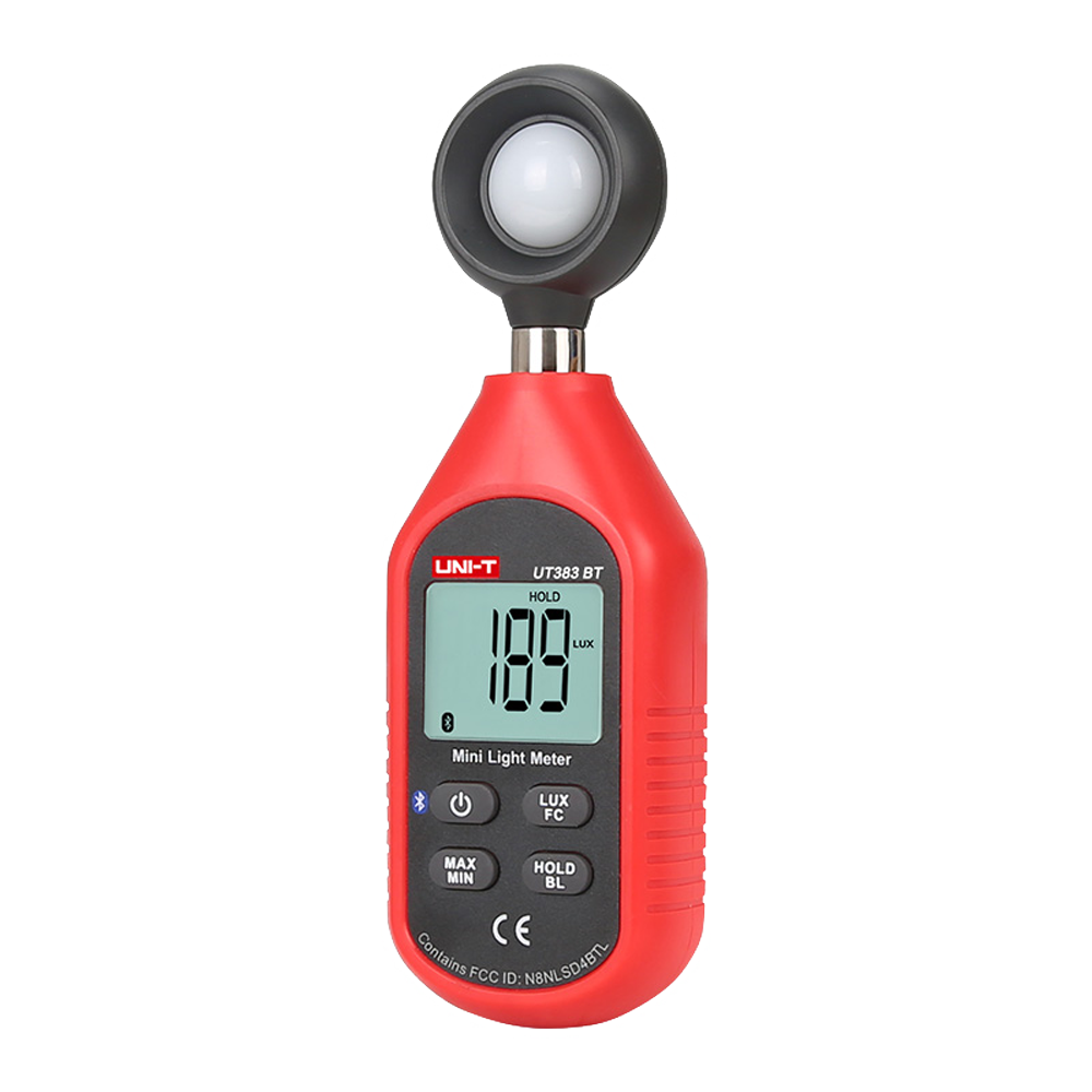 Misuratore di luminosità portatile Bluetooth - Display retroilluminato - Alta frequenza di campionamento - Valori caratteristici: MAX/MIN - Spegnimento automatico