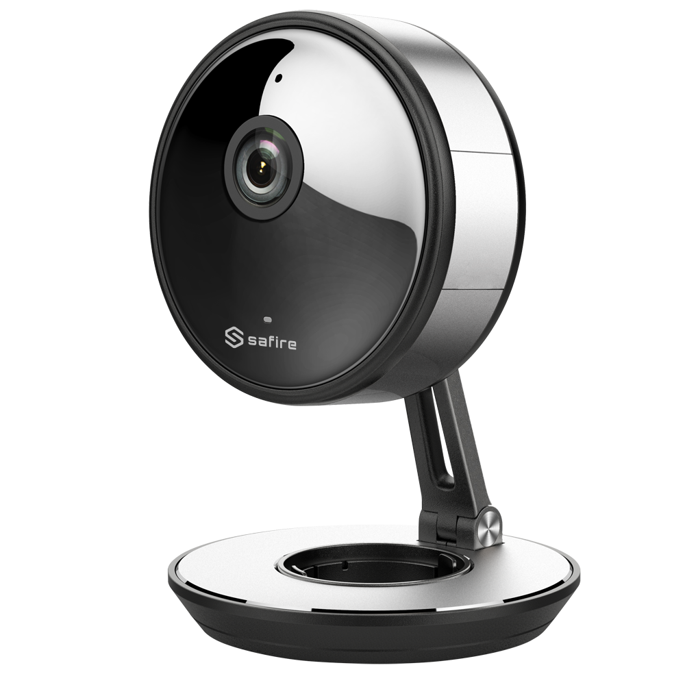 Wi-Fi IP Camera 3 Megapixel - 1/3" Progressive Scan CMOS - Compressione H.265+ / H.265 - Lente grandangolare 180º - IR LEDs portata 10 m - CMS e App per Smartphone / Tablet (Safire Connect)