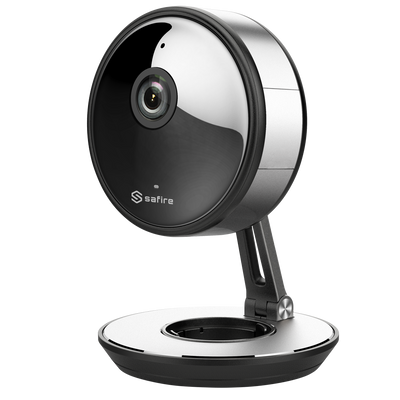 Wi-Fi IP Camera 3 Megapixel - 1/3" Progressive Scan CMOS - Compressione H.265+ / H.265 - Lente grandangolare 180º - IR LEDs portata 10 m - CMS e App per Smartphone / Tablet (Safire Connect)