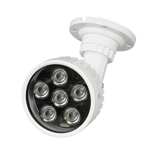 enfoque infrarrojo 100m - Iluminación LED - 850nm, apertura 60° - 6 LEDs Ø10 - Incluye célula de fotocontrol - 170 (Fo) x 85 (Ø) mm
