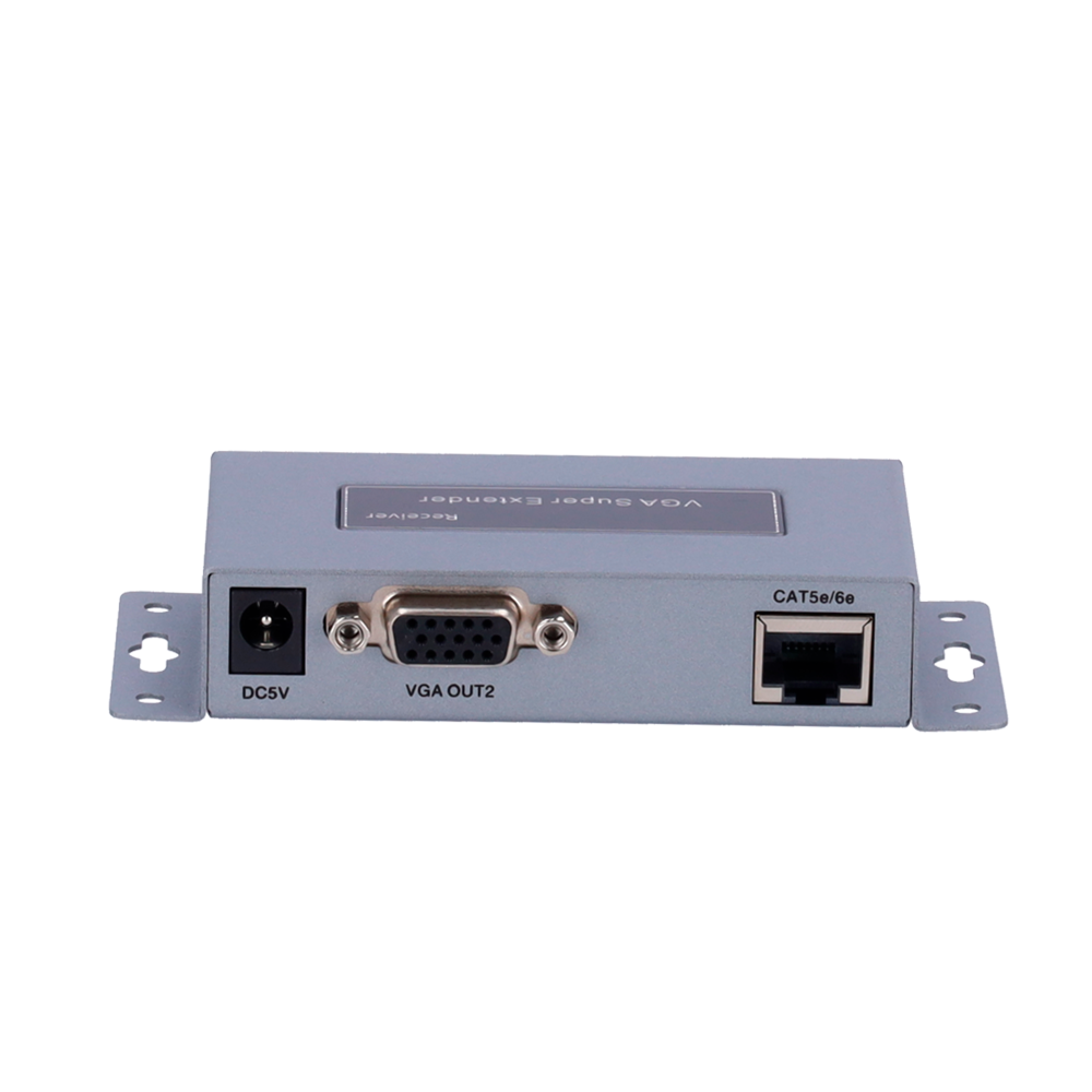 Estensore VGA/USB per UTP - Trasmettitore e ricevitore - Distanza 100 m - Fino a 1920x1440 - Su cavo UTP Cat 5/5e/6 - Alimentazione DC 12 V