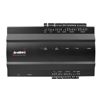 Controlador de acceso biométrico - Acceso mediante huella, tarjeta o contraseña - Comunicación TCP/IP | RS485 - 2 lectores Wiegand | 2 lectores RS485 - Salida de relé para 1 puerta - Software ZKBioAccess