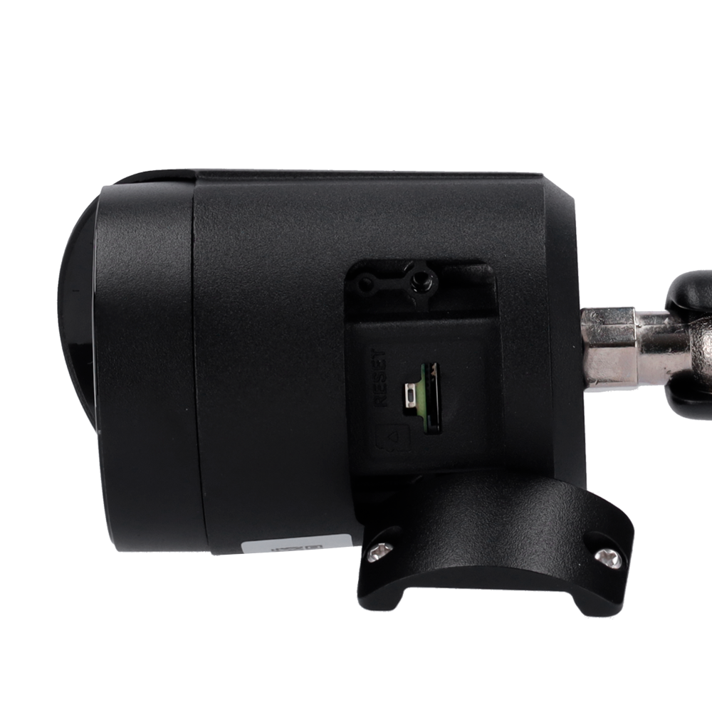 Cámara Bullet IP 4 Mpx Gama Pro Color Negro - 1/2.8” Progressive Scan CMOS - Compresión H.265+/H.265/H.264+/H.264 - Lente 2.8 mm / LEDs Alcance 30 m - WDR | Micrófono integrado - WEB, DSS/PSS, Smartphone y NVR