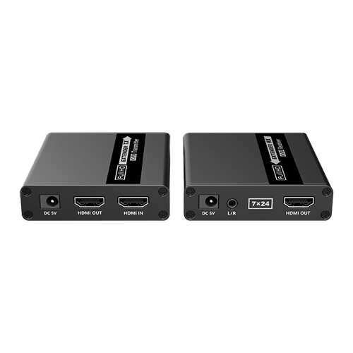 Estensore HDMI/USB su cavo Ethernet CAT6/6A/7 - Trasmettitore e ricevitore - Distanza 70 m - Fino a 1080p - Supporta uscita audio PCM/LPCM/DTS HD/ DTS AUDIO
