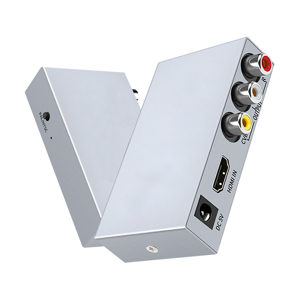 Convertitore HDMI a AV - 1 ingresso HDMI - 1 uscita AV - Risoluazione uscita PAL / NTSC - Risoluzione entrata video 1080p - Uscaita Audio stereo