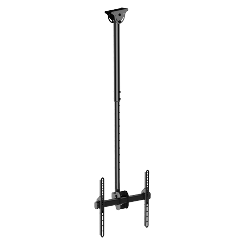 Staffa per monitor LCD - Utilizzo su soffitto - Inclinazione 0º~25º Rotazione 360º - Estensibile da 1060 mm e 1560 mm - Resistenza al carico 50 Kg - Schermi 37"~70"