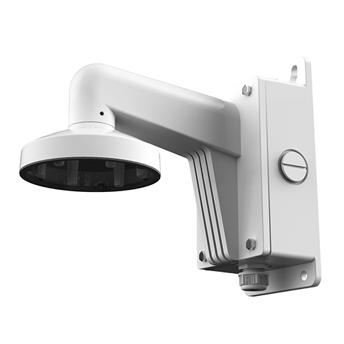 Supporto a parete con scatola di connessione - Adatto per dome - Adatto per esterni - Colore bianco - Pin cavo