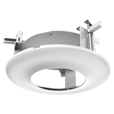 Supporto di arresto - Per telecamere dome - Adatto per esterni - Colore bianco - Carica massima 3Kg - SECC e PC