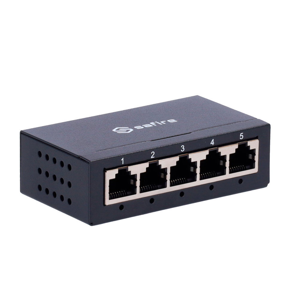 Switch da tavolo - 5 porte Gigabit - Velocità 10/100/1000 Mbps - Plug & Play - Tecnologia di risparmio energetico - Housing metallico