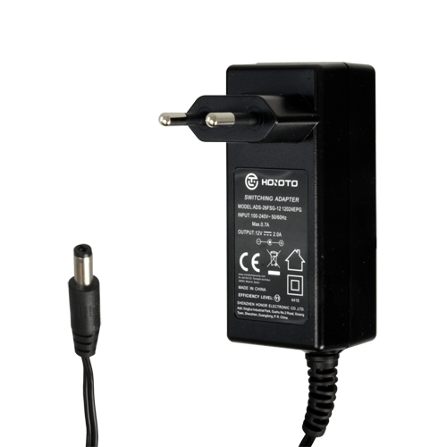 Fonte di alimentazione - Uscita DC 12 V 2 A - 1 uscita - Jack standard - Stabilizzato - Lunghezza del cavo 1.5m