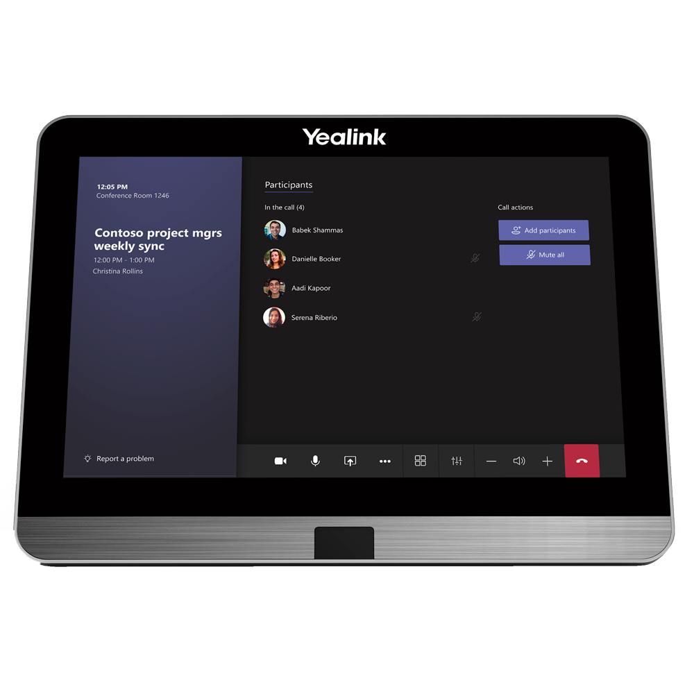 Yealink Videoconferencia Todo en Uno - Cámara de 20MP - Ángulo de Visión 133º - 8 Micrófonos Integrados - Altavoz Integrado - Compatible con Teams