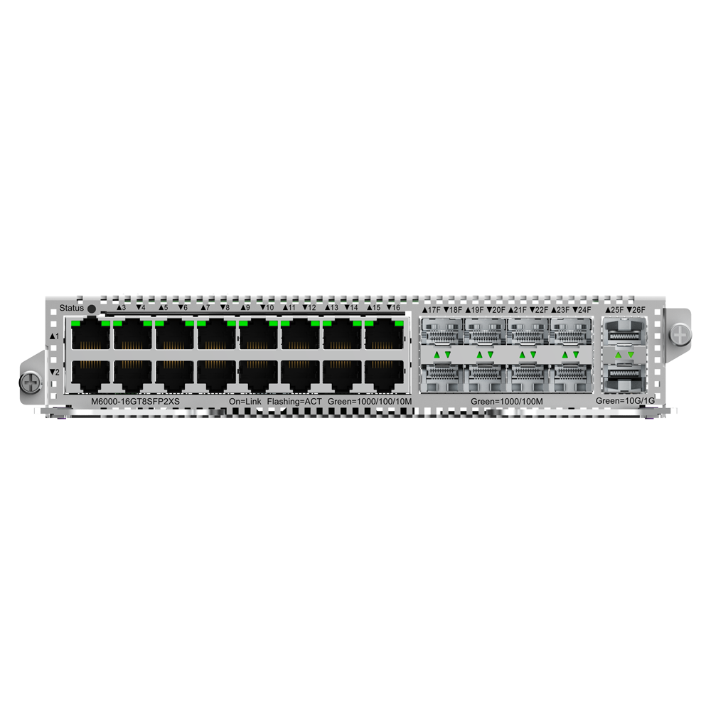 Reyee - Tarjeta de Interfaces para Switch modular - Compatible con RG-NBS6002 - 16 Puertos GE RJ45 + 8 SFP Gigabit + SFP+ 10Gbps - Tamaño 1 Slot
