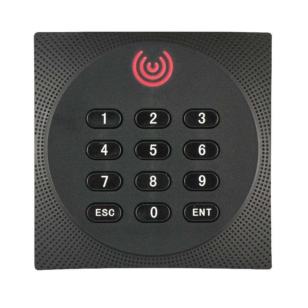 Lector de acceso - Acceso vía EM, MF y MF DESFire y PIN - Indicador LED y acústico - RS485 ZKTeco | OSDP - Compatible con controladores ZKTeco - Apto para exterior IP64