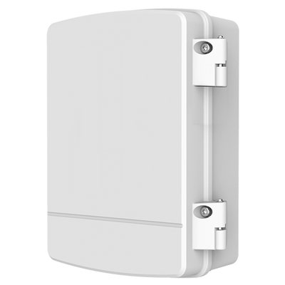 Scatola di giunzione - Adatto per cupole motorizzate senza fori - Realizzato in lega di alluminio e SECC - 297 mm (Al) x 248 mm (La) x 107 mm (Lu) - Nessun foro