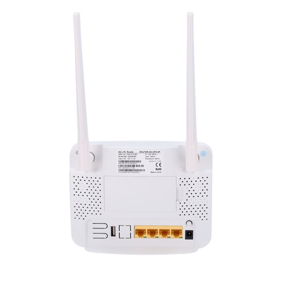 Router Safire 4G 150Mbps Download 50Mbps Upload - Porte RJ45 10/100Mbps - Wi-Fi 4 2.4GHz N300Mbps - Fino a 32 connessioni WiFi simultanee - Batteria 7.4V 2000 mAh fino a 6h di autonomia - Slot per scheda micro SIM e micro SD