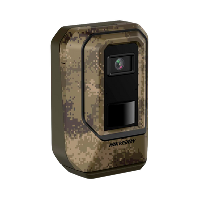 Hikvision - Telecamera Cube IP gamma Outdoor Fototrappola - Risoluzione 4 Megapixel (2688x1520) - Ottica 2.8mm | Rilevatore PIR | Microfono integrato - Batteria al litio integrata 9.4 Ah | Basso consumo - Face Capture | IP66 | IR 15 m