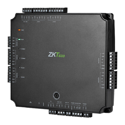Controlador de acceso PoE - Acceso con tarjeta o contraseña - TCP/IP | Conexión con controlador esclavo - 4 lectores para Wiegand | 4 lectores para OSDP - Salida de relé para 2 puertos - Software serie ATLAS integrado y aplicación móvil