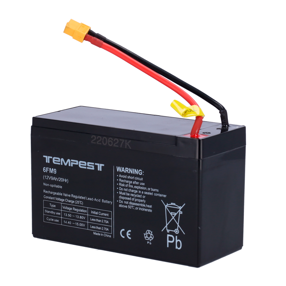Batería para TEMPEST-BAT300 URFOG - 12V / 9Ah - Conectores especiales - Recambio sencillo