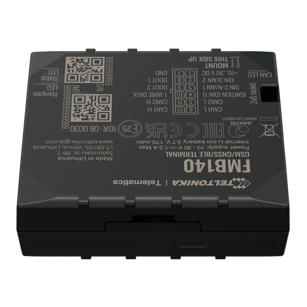 Tracker avanzato per veicoli - Collegamento del cablaggio interno - Installazione occulta sotto il cruscotto - 2G e BLE per TK-EYE - Micro-SIM + eSIM - Ingressi e uscite D/A | Lettura del CAN bus
