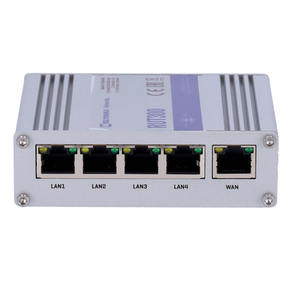 Teltonika Router Industriale - 5 porte Ethernet RJ45 Fast Ethernet - USB 2.0  - 2x Ingressi + 2 Uscite Digitali - Alloggiamento in Alluminio