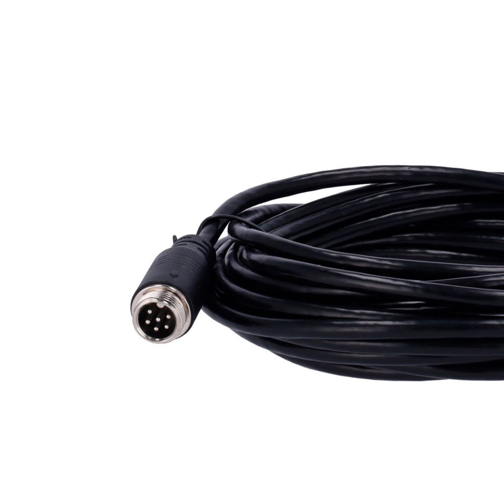 Streamax - IP PON Camera Cable - M12 Aviation Type Connector - 6 Pin - 5m Length - Male - Female