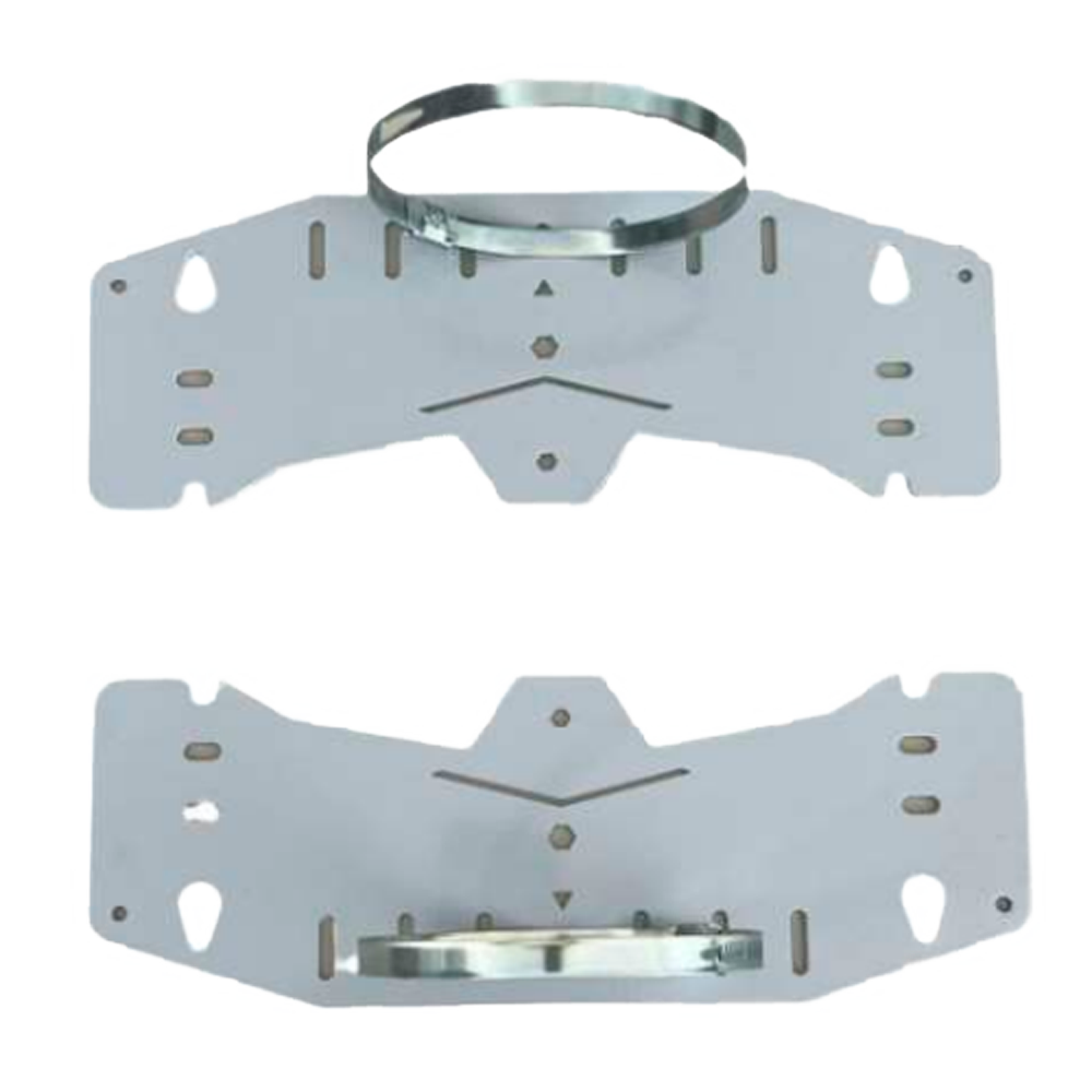 Montaggio su palo e parete - Intervallo diametro 90-100 Ø  - 2 pezzi - Compatibile con BOX-403017-IP65 e BOX-403022-IP65