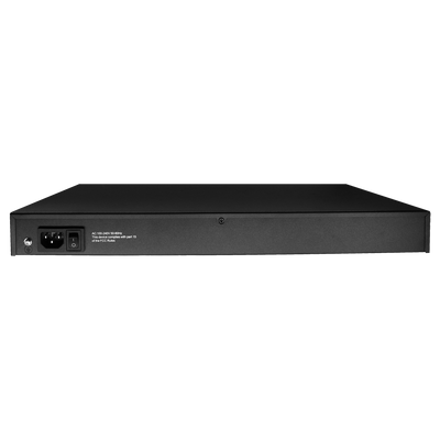 Switch PoE - 24 porte PoE + 2 Porta Gigabit + 2 SFP Combo - Velocità 10/100 Mbps - Fino a 300 W in totale - Portata fino a 250m (Porte 3-24) - Standard IEEE802.3at PoE / af PoE+ / bt Hi-PoE