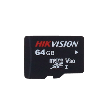 Scheda di memoria Hikvision - Tecnologia 3D TLC NAND - Capacità 64 GB - Classe 10 U3 V30 - Più di 3000 cicli di lettura/scrittura - Adatto per dispositivi di Videosorveglianza